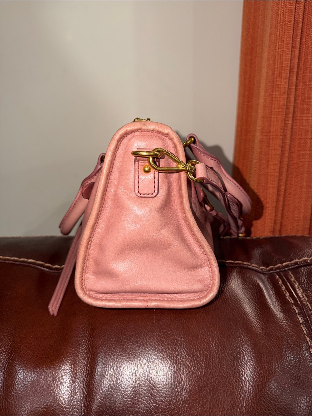 ‼️Authentic Miu Miu Pink Vitello Leather Satchel Handbag Crossbody Bag - Picture 7 of 15
